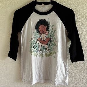 Vegan- Love All Beings by Alba Paris Raglan Tee